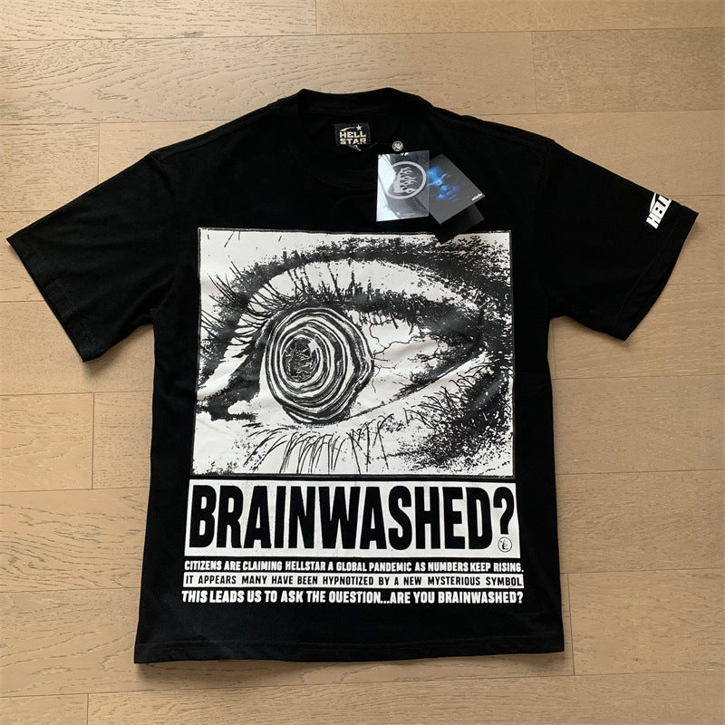High Quality Men's T-shirts Fashion Trend Loose Thick Fabric Short Sleeve New T-shirt Big V T-shirt