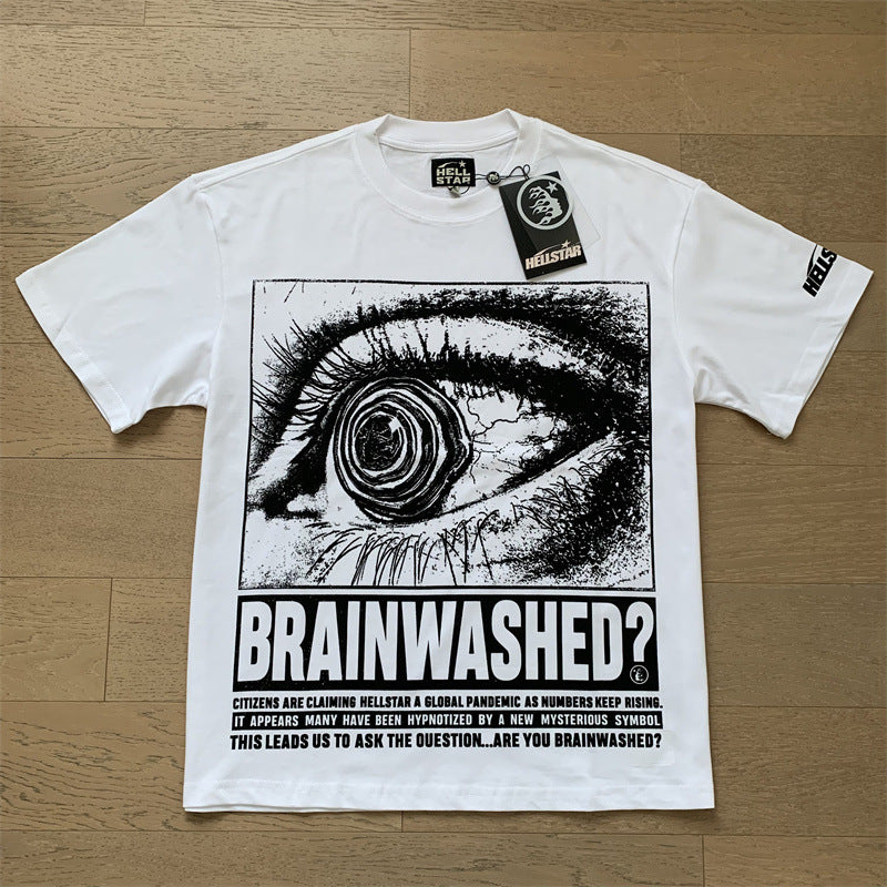 High Quality Men's T-shirts Fashion Trend Loose Thick Fabric Short Sleeve New T-shirt Big V T-shirt