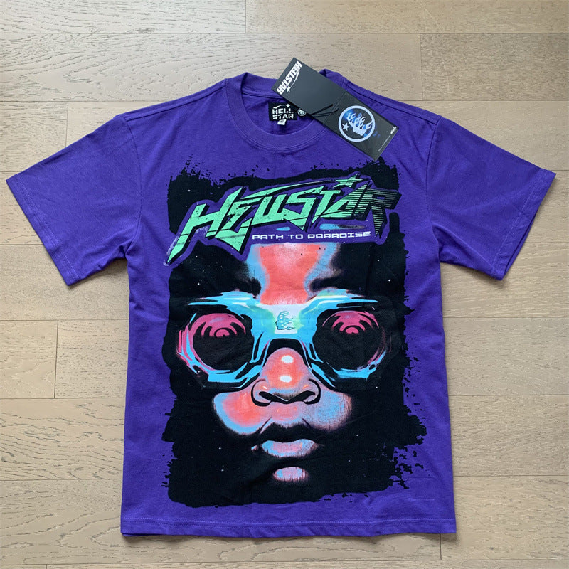 High Quality Men's T-shirts Fashion Trend Loose Thick Fabric Short Sleeve New T-shirt Big V T-shirt