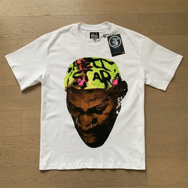 High Quality Men's T-shirts Fashion Trend Loose Thick Fabric Short Sleeve New T-shirt Big V T-shirt
