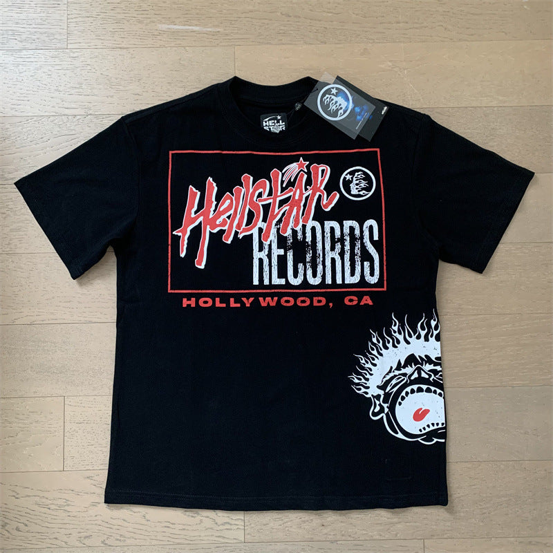High Quality Men's T-shirts Fashion Trend Loose Thick Fabric Short Sleeve New T-shirt Big V T-shirt