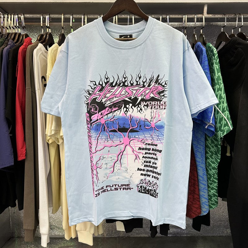 Top Quality Tshirts Men's Clothing 100% Cotton Sweatshirts Custom Logo Pullover Streetwear Puff Printing T-shirt Men