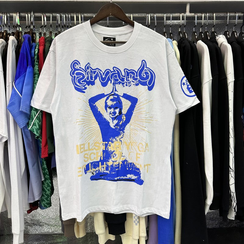 Top Quality Tshirts Men's Clothing 100% Cotton Sweatshirts Custom Logo Pullover Streetwear Puff Printing T-shirt Men