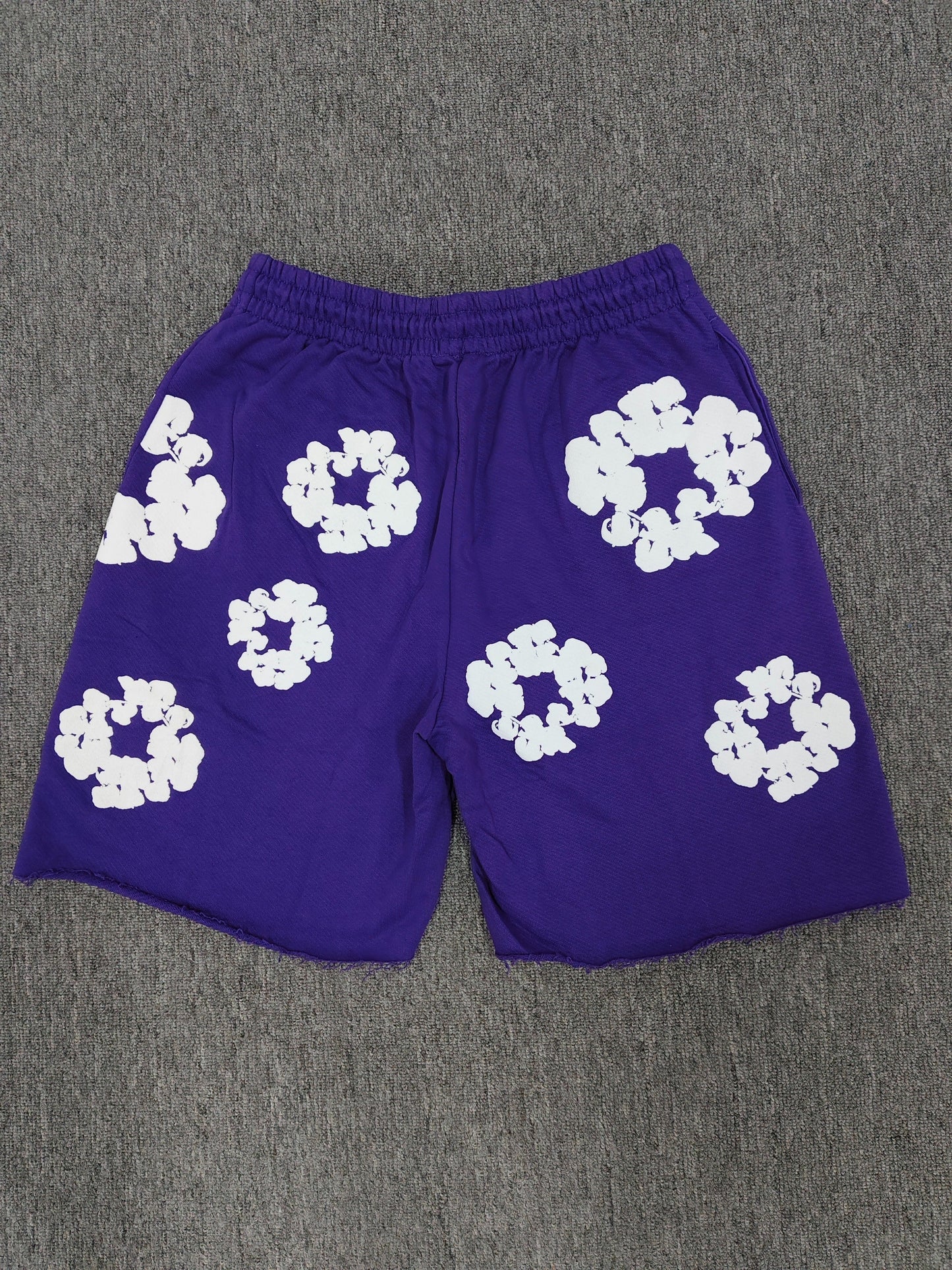 Denim Tears Men's  Floral Print Oversized Shorts Y2K Streetwear Breathable Casual Streetwear for Summer & Daily Wear