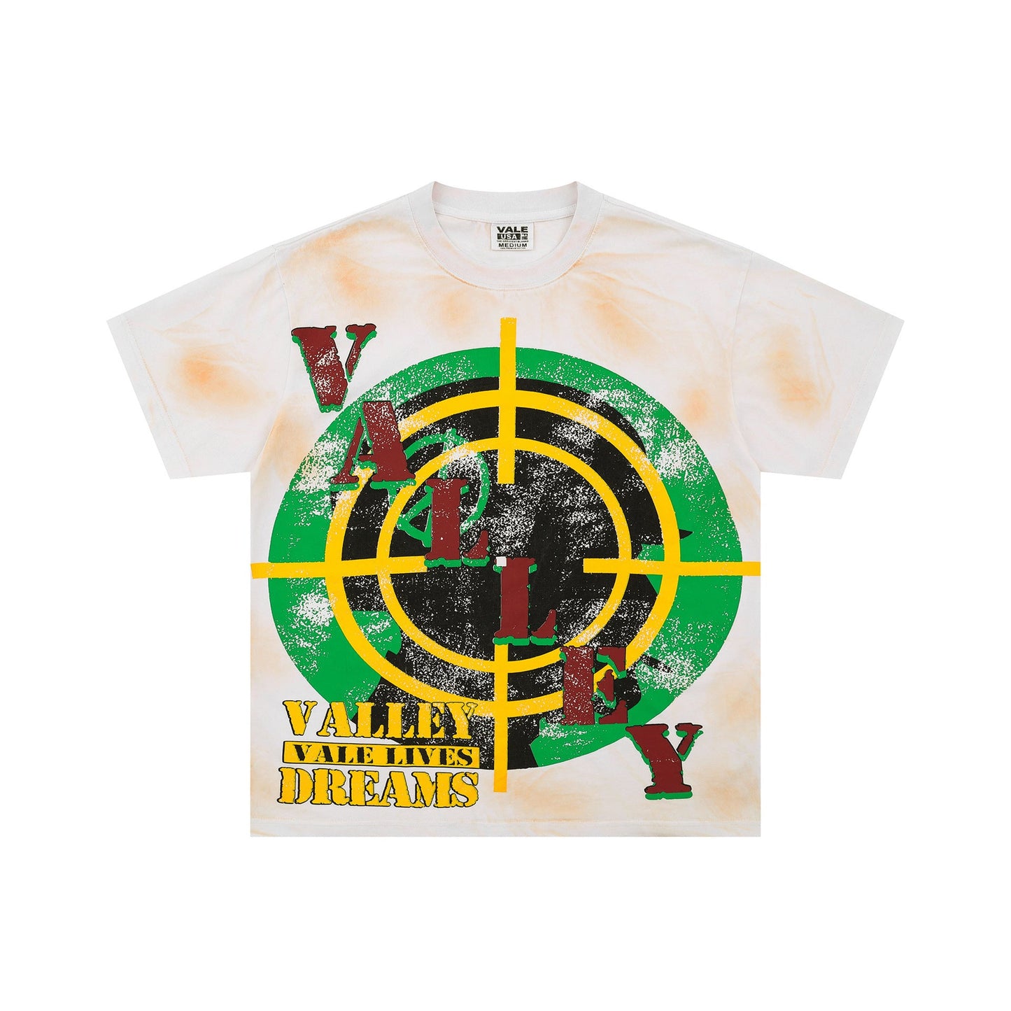 Iconic Valley Dream Retro Graphic Tee Men's Vintage Washed High Street Fashion Casual Top