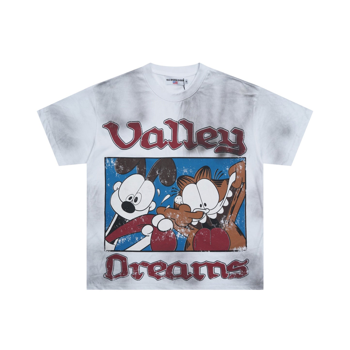 Iconic Valley Dream Retro Graphic Tee Men's Vintage Washed High Street Fashion Casual Top