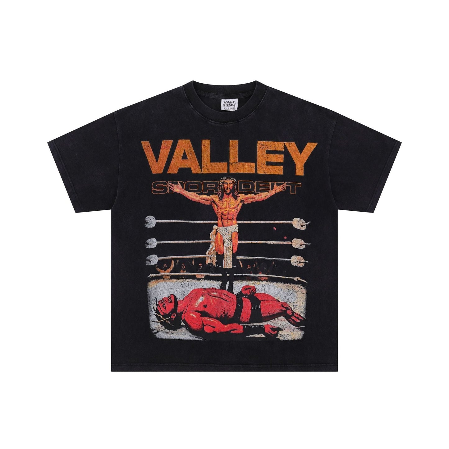 Iconic Valley Dream Retro Graphic Tee Men's Vintage Washed High Street Fashion Casual Top