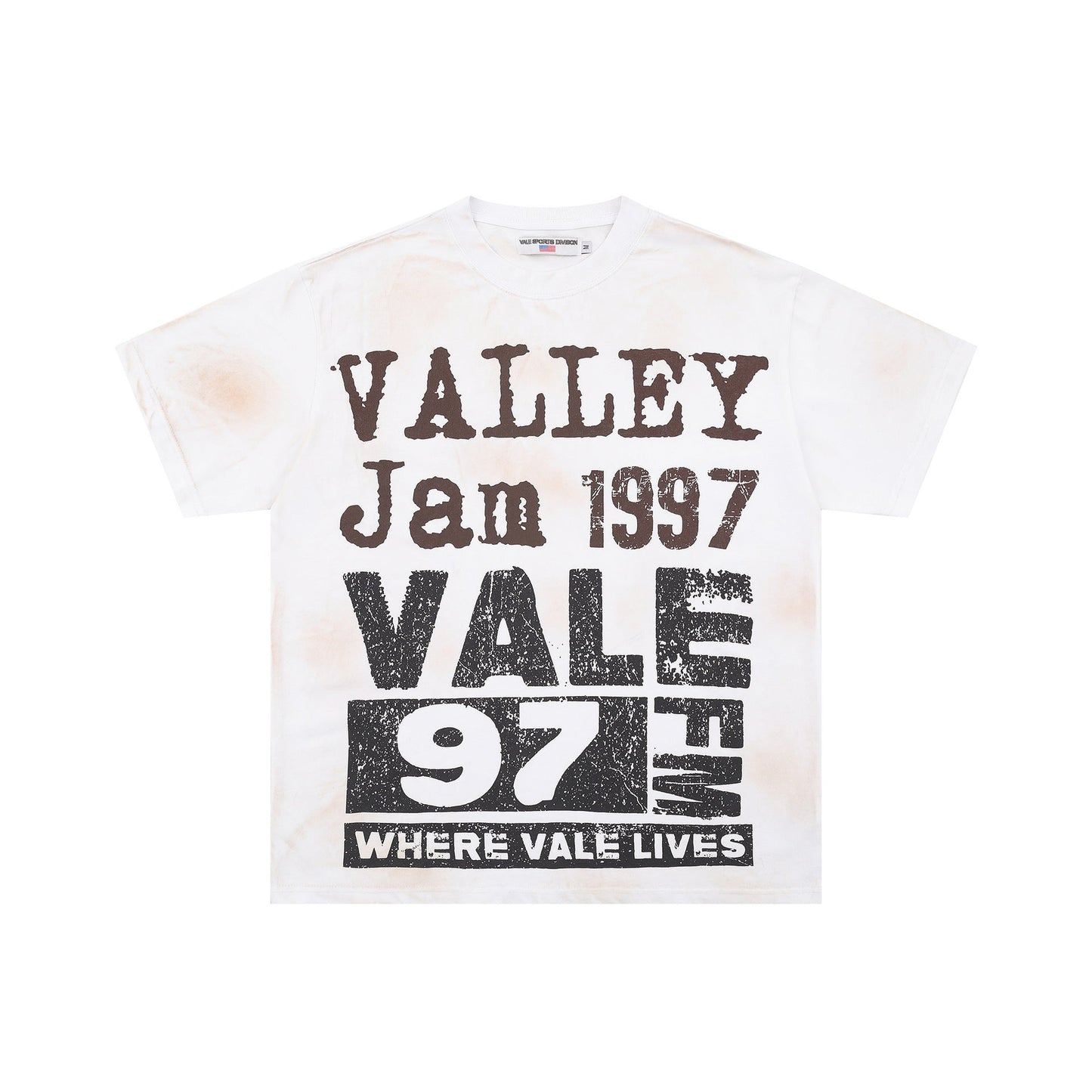 Iconic Valley Dream Retro Graphic Tee Men's Vintage Washed High Street Fashion Casual Top