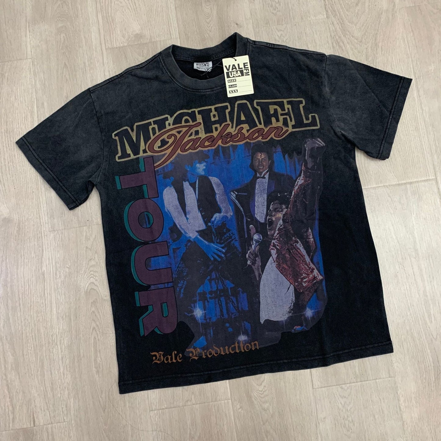 Valley Dream Style Retro Graphic Oversized T-Shirt, Men's Y2K Streetwear Casual Short Sleeve