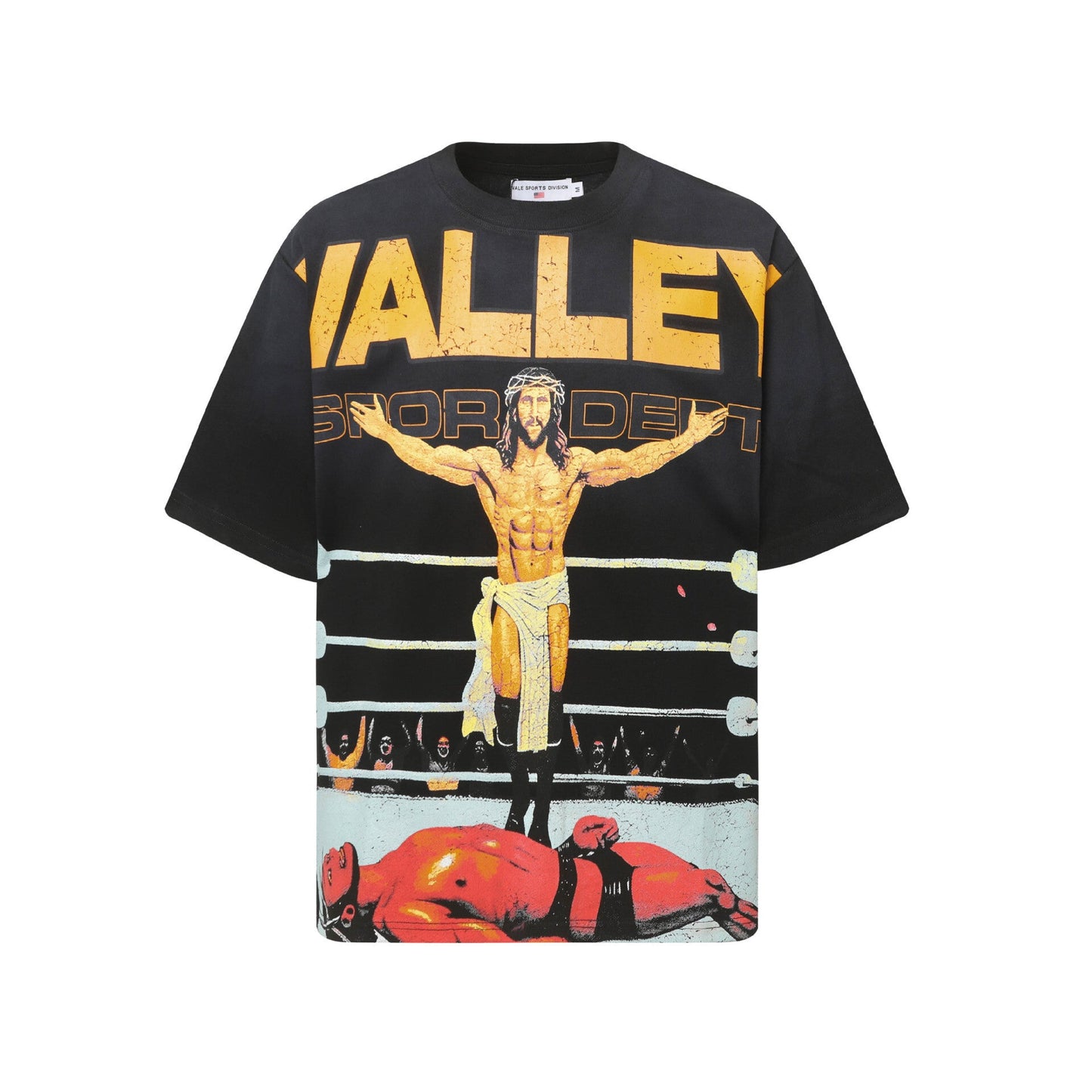 Iconic Valley Dream Retro Graphic Tee Men's Vintage Washed High Street Fashion Casual Top