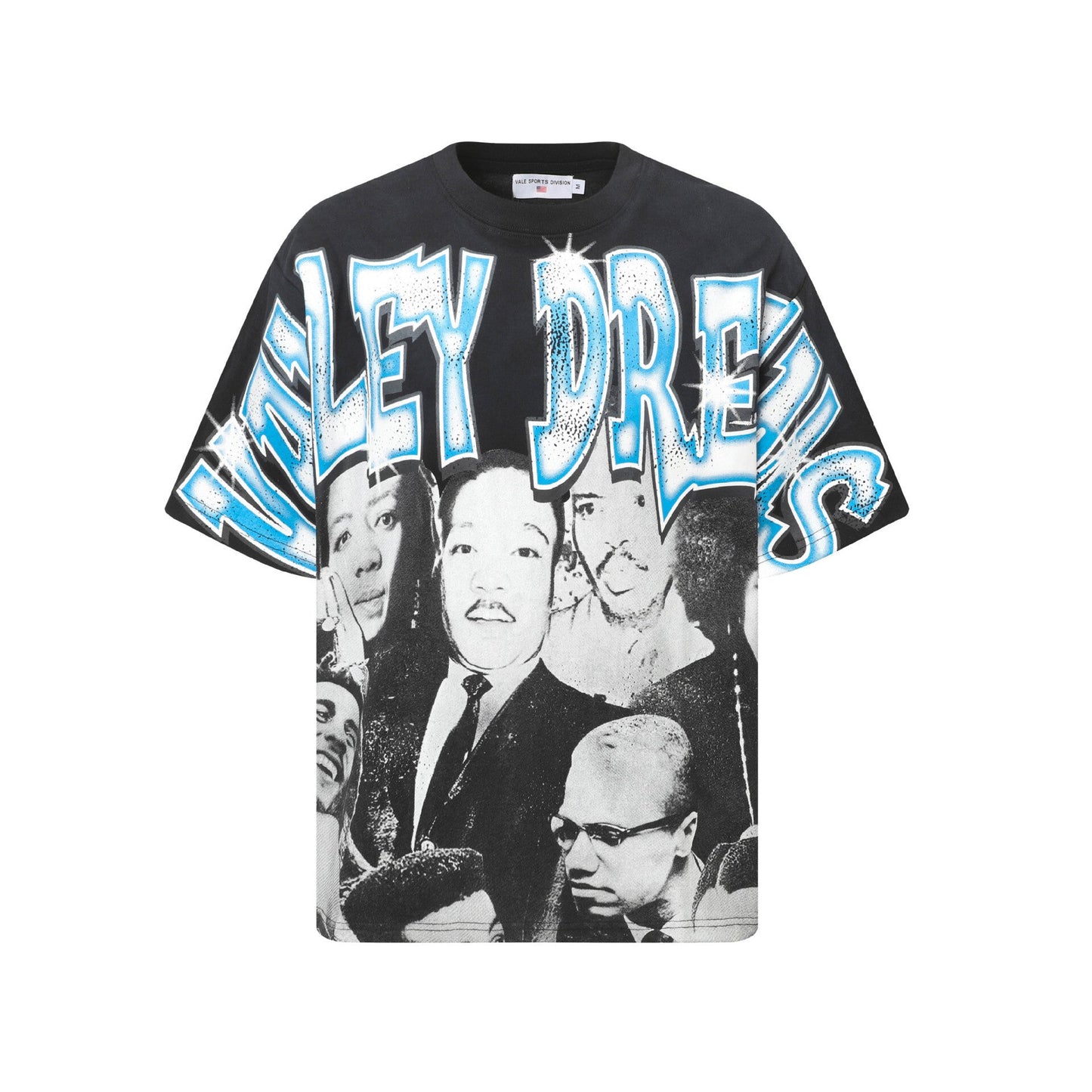 Iconic Valley Dream Retro Graphic Tee Men's Vintage Washed High Street Fashion Casual Top