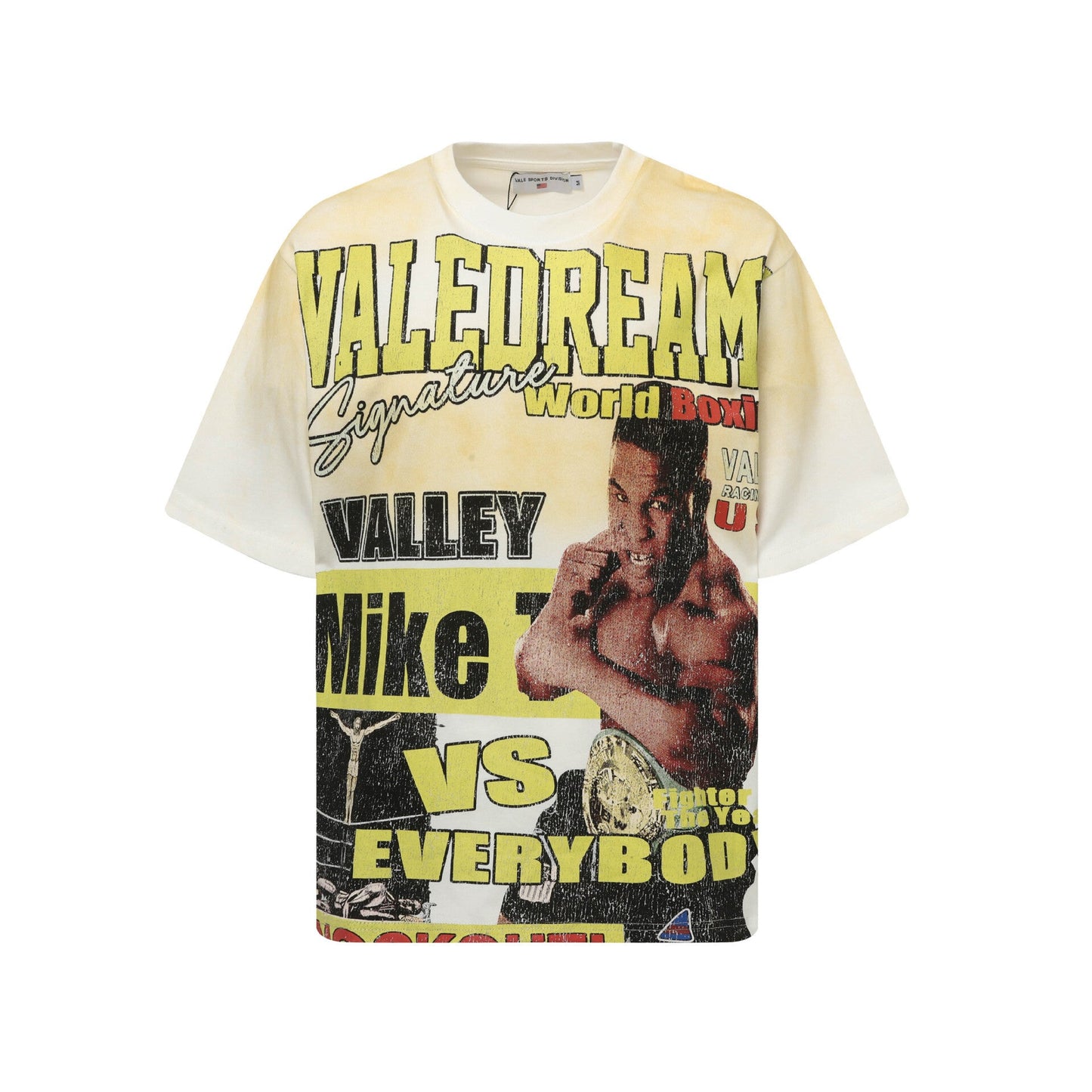 Iconic Valley Dream Retro Graphic Tee Men's Vintage Washed High Street Fashion Casual Top