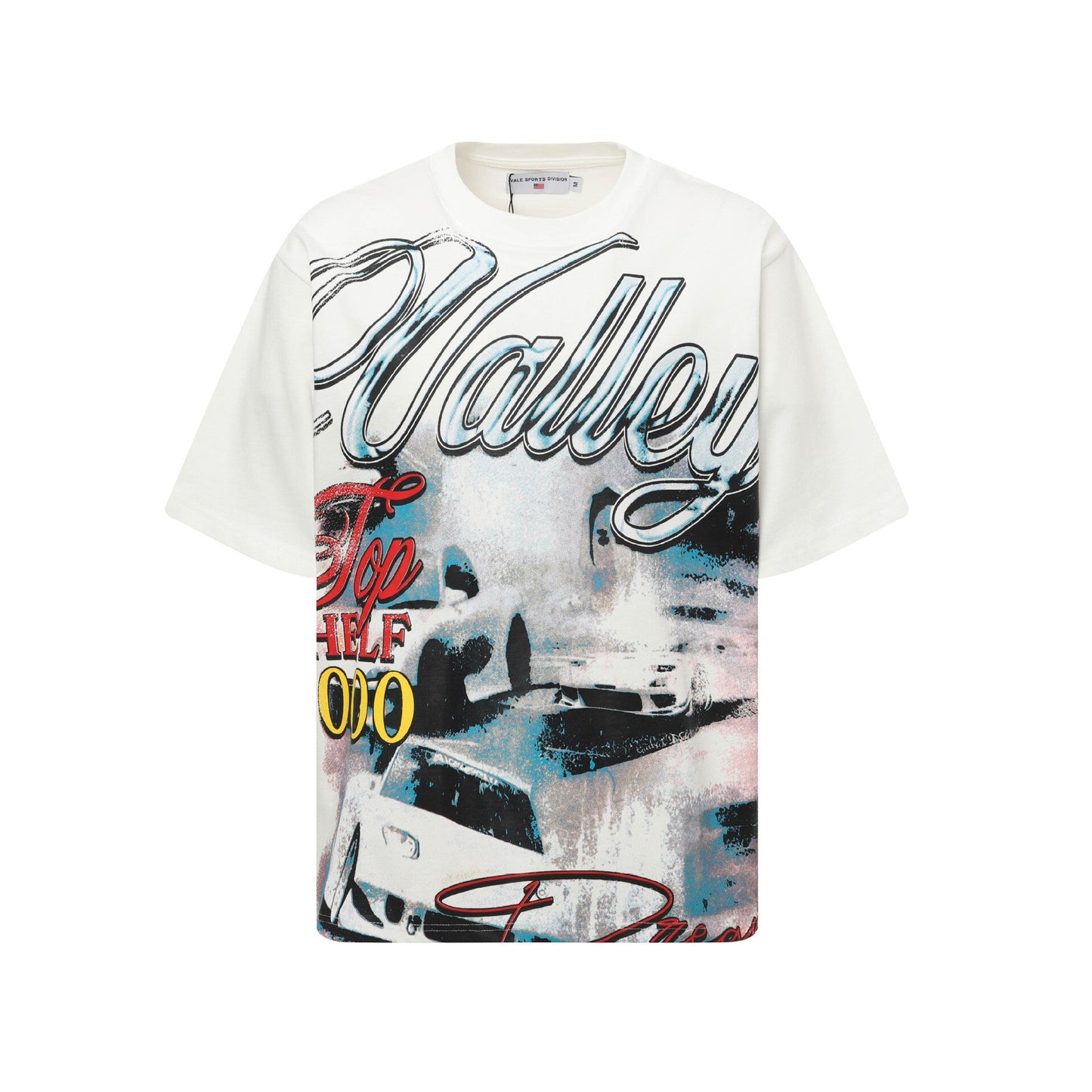 Iconic Valley Dream Retro Graphic Tee Men's Vintage Washed High Street Fashion Casual Top