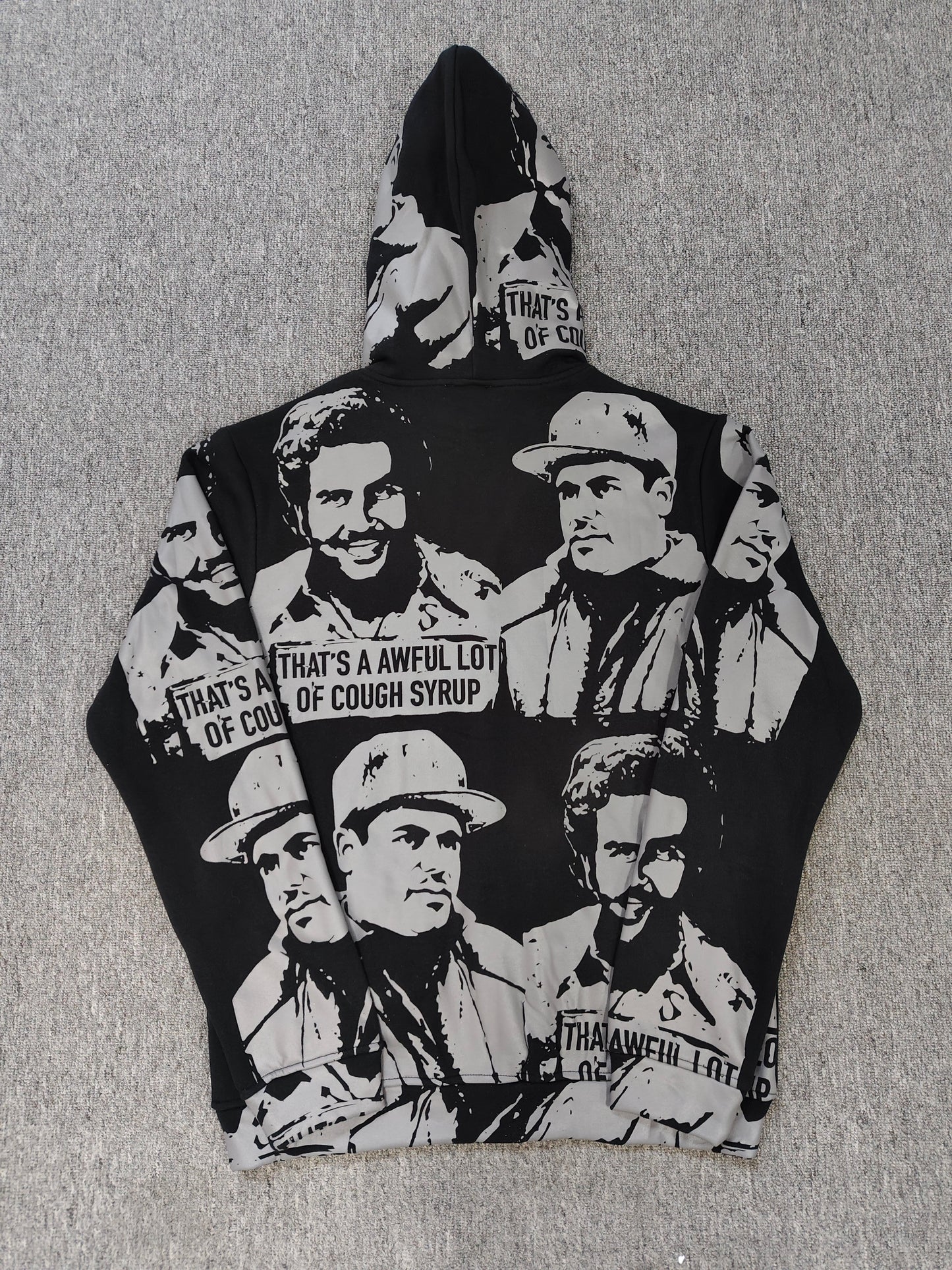 Factory Wholesale 100% Cotton Hoodies Sweatshirts Oversized Flock Printing Heavyweight Fleece That's Awful Men Hoodie
