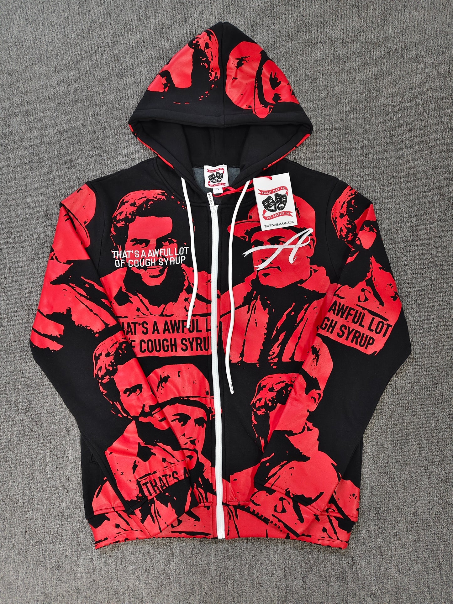 Factory Wholesale 100% Cotton Hoodies Sweatshirts Oversized Flock Printing Heavyweight Fleece That's Awful Men Hoodie