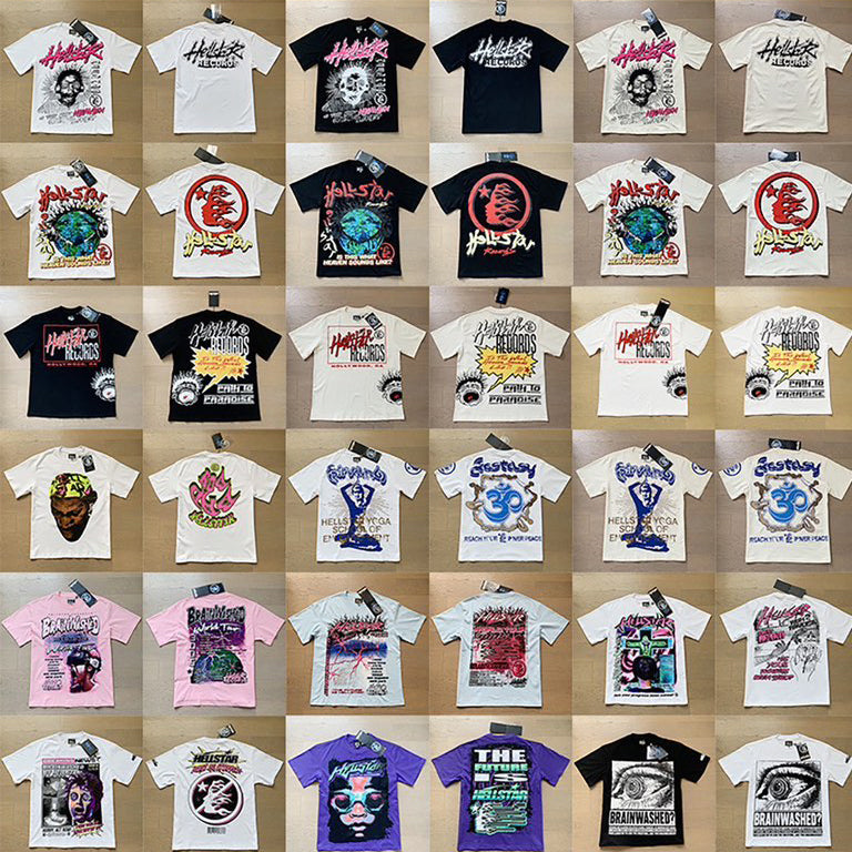 High Quality Men's T-shirts Fashion Trend Loose Thick Fabric Short Sleeve New T-shirt Big V T-shirt